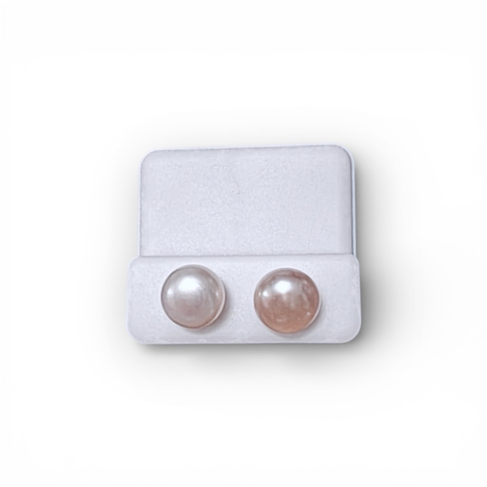Freshwater Pearl Sterling Silver Stud Earrings 6.5mm – 7mm